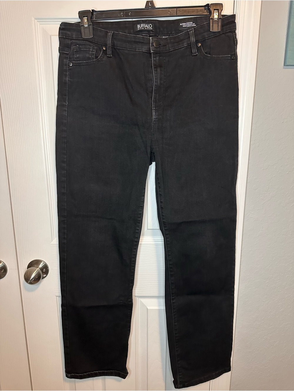 Buffalo David Bitton Women's Straight Black Denim Jeans
